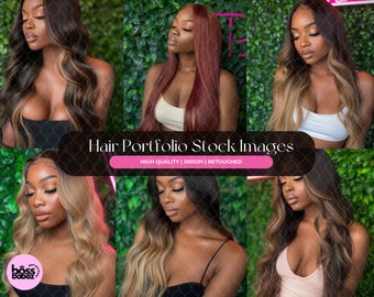 African American Model Hair Stock Photos: Beauty Portfolio Bundle (Digital Download)