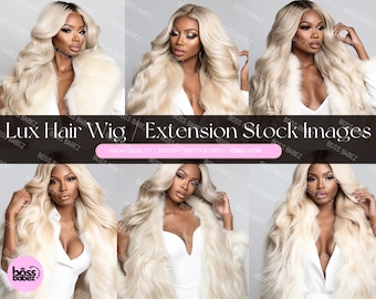 Blonde Wig Stock Photos: African American Model, Beauty Images (Digital Download)