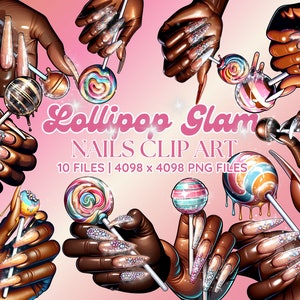 GlamLollipop NAIL CLIPART, Nail PNG, Nail Polish ClipArt, Nail Hand ClipArt, Nail Logo, Planner Clipart, gel polish ClipArt, nail polish png