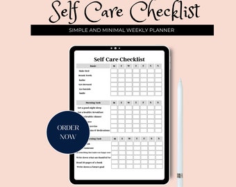 Self Love Checklist, Self Care Printable, Self Love Planner, Self Love Journal, Self Care Planner, Wellness Planner Printable