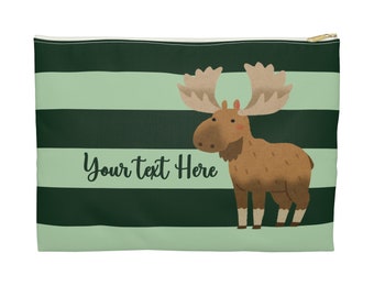 Bear Moose Green Travel Pouch Accessory Bag