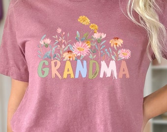 Oma Wildflower Tshirt, Oma Tshirt, Oma Floral Sweatshirt, Best Oma Shirt, Geschenk für Oma T-Shirt, Nana Shirt, Muttertag