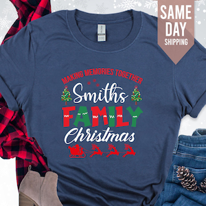 Matching Family Christmas Squad T-Shirts, Personalised Christmas Familys Tshirt, Personalised family matching xmas set,Christmas Squad Shirt