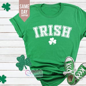 Irish T-shirt 2025, Lucky Shirt, Women Patrick&#39;s Day T-shirt, Irish Crewneck, Shamrock Shirt Green Shamrock T-shirt, Saint Patrick&#39;s Shirt