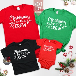 Matching Family Christmas Crew T-Shirts: 2023 Holiday Outfit