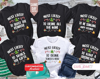 Funny Christmas Shirt: 50 Quotes, Family Matching Group Tee
