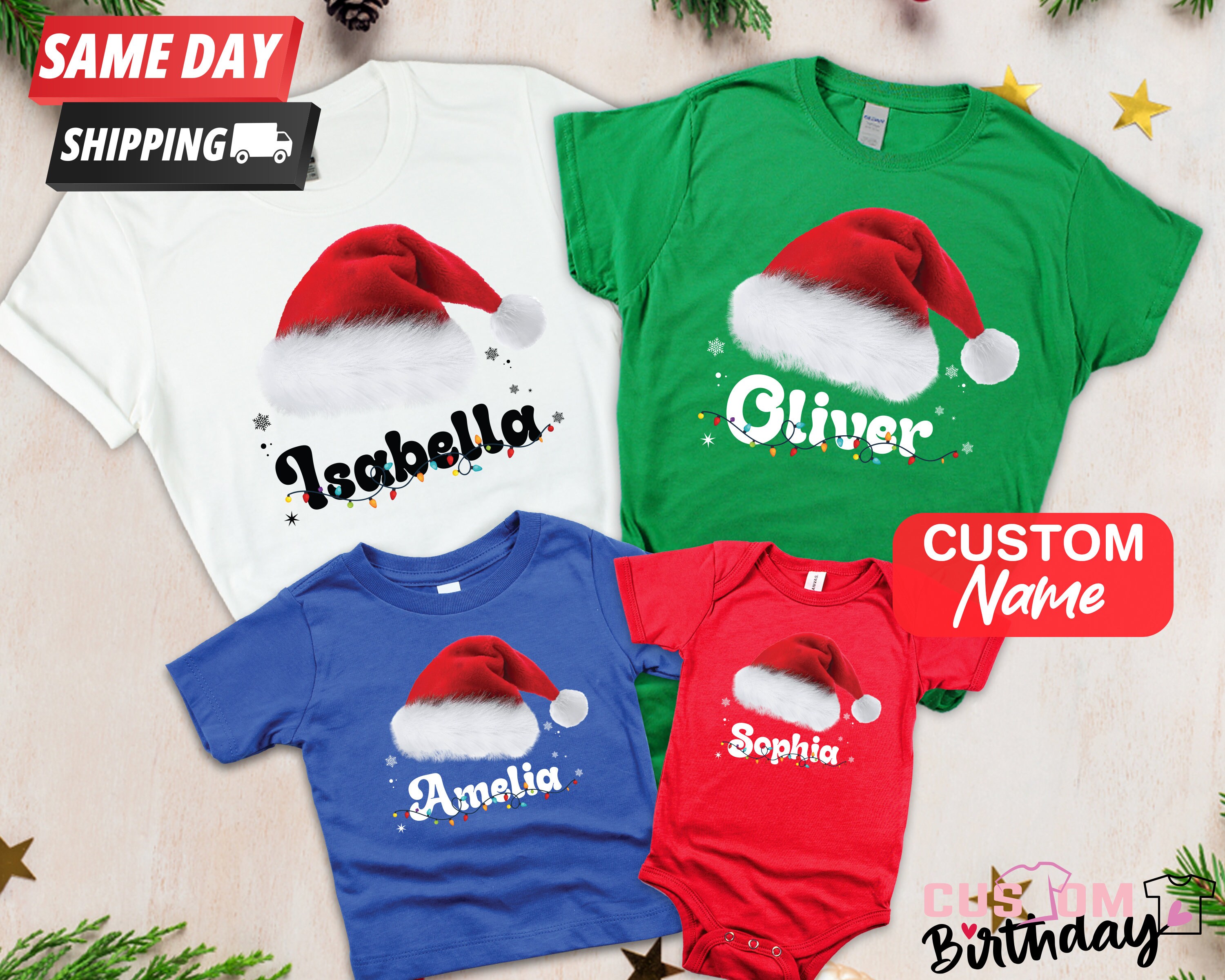 Custom Christmas T, Family Matching Christmas Tshirt Personalised Festive, Cute Christmas