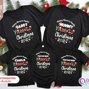 Custom Name Family Christmas 2024 Making Memories Together Shirt, Making Memories Together, Personalised Christmas Family Matching Shirt Tee