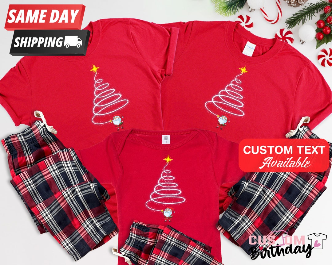 Personalized Family Pajamas, Matching Christmas Family Pajamas, Couples