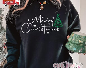 Merry Christmas-sweater, kersttrui dames, familiekerst umper 2025, kerstsweaters voor vrouwen, kerstcadeau dames