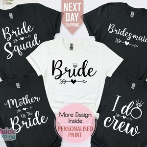 Team Bride Shirts, Hen Party T Shirts,  Bride to be shirt, Bride Squad Tshirts,Wedding tee, Bridal Party T-Shirt, Wedding Party Tshirt