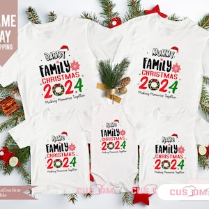 Customized Family Christmas 2024 Making Memories Together Shirts, Christmas Family Shirt, Christmas Group Shirt, Christmas T-shirts, Xmas T