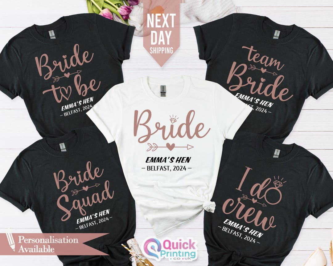 Bridal Party Shirts, Hen Party Wedding Party Tshirt, Bride Gift Team ...
