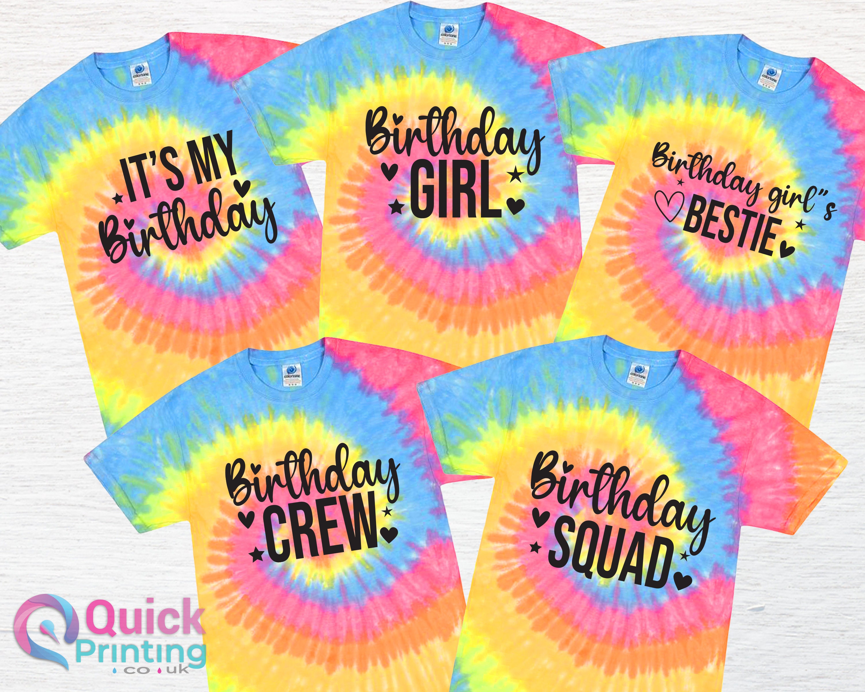 Its my Birthday Tshirt, Group Shirts, Tie Dye Shirt 2024, 1985 Birthday Fabulous Top, Friends Party Shirts, Family tie dyeTee, Birthda Crew