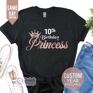 Birthday Shirt, Princess Birthday Shirt, Princess Birthday Shirt, Birthday Girl Shirt,  Family Vacation Shirt, 10th 5th 8th Birthday Shirt