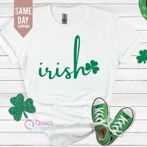 Irish T-shirt 2025, Lucky Shirt, Women Patrick&#39;s Day T-shirt, Irish Crewneck, Shamrock Shirt Green Shamrock T-shirt, Saint Patrick&#39;s Shirt