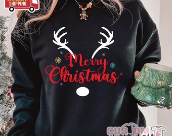 Merry Christmas-sweater, kersttrui dames, familiekerst umper 2025, kerstsweaters voor vrouwen, kerstcadeau dames