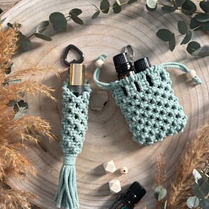 Keychain macrame Mini bag pendant small bag women Mother's Day Gift idea Aromatherapy AirPods case image 4
