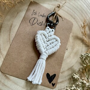 Gift idea macrame Valentine's Day wedding small attention Trailer heart Love image 2