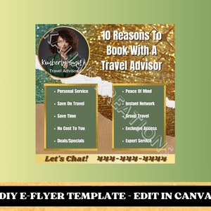 Travel Agent Flyer Template - Editable In CANVA