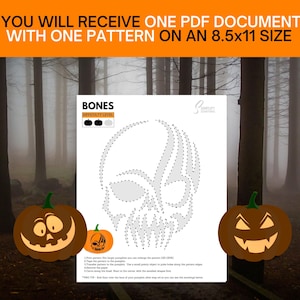 Skull Pumpkin Carving Stencil PRINTABLE | Halloween Pumpkin | Pumpkin Carving Designs | Easy ...