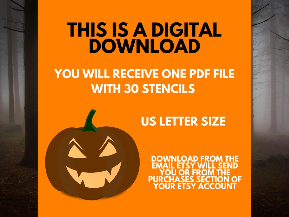 Pumpkin Carving Stencil Printable Halloween Pumpkin Carving Pumpkin
