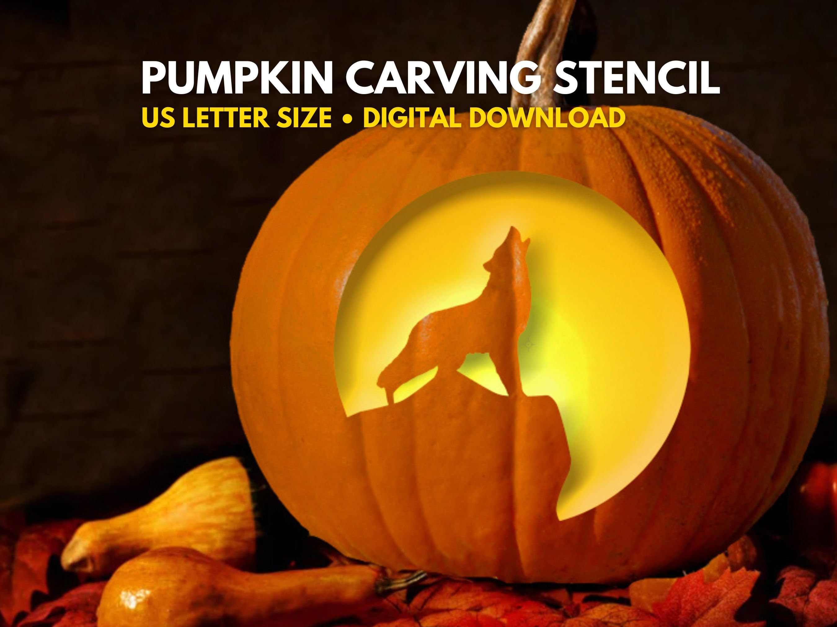 Wolf Pumpkin Carving Stencil PRINTABLE Halloween Pumpkin Template wolf-pumpkin-carving-stencil-printable-halloween-pumpkin-template