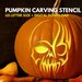Skull Pumpkin Carving Stencil PRINTABLE Halloween Pumpkin Pumpkin Carving Designs Easy Pumpkin ...