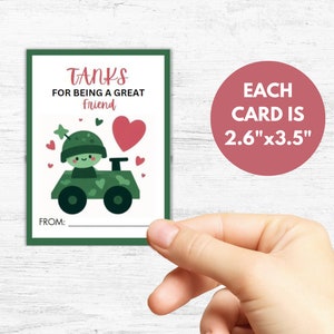 PRINTABLE Kids Army Valentine Card | Army Valentine Cards | Class ...
