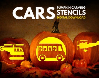 CARS Pumpkin Carving Stencil | Digital Download | Pumpkin Carving Pattern | Halloween Pumpkin Stencil | Truck Pumpkin Pattern | Template