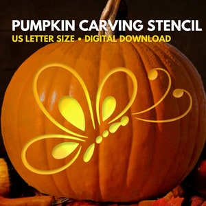 Butterfly Pumpkin Carving Stencil PRINTABLE | Halloween Pumpkin Carving | Carving Designs | Easy Pumpkin Carving  | **Digital Download