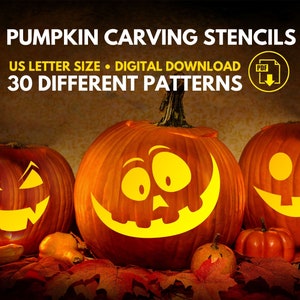 Pumpkin Carving Stencil Printable | Halloween Pumpkin Carving | Pumpkin Carving Designs | Easy Pumpkin Carving Design | **Digital Download