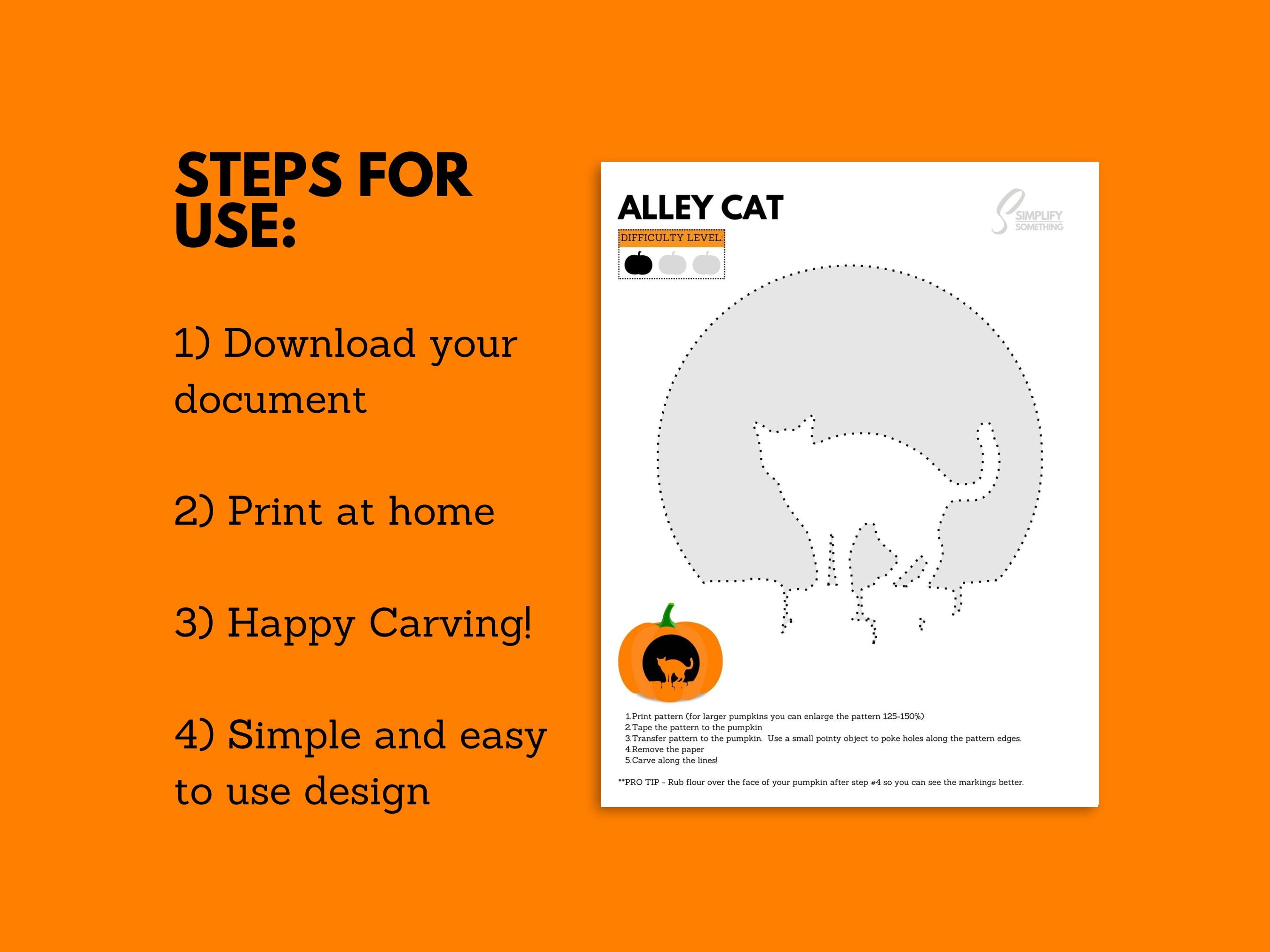 cat pumpkin stencil printable – Image 14