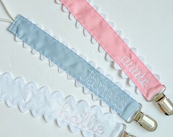 Monogrammed Pacifier Clip