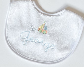 Pull Toy Bib or Burp Rag