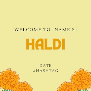 Punjabi Wedding Welcome Sign - Haldi, Vatna, Maiyan