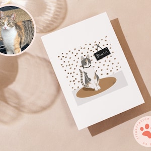 Personalized Cat Portrait - Custom Digital Illustration - unique gift