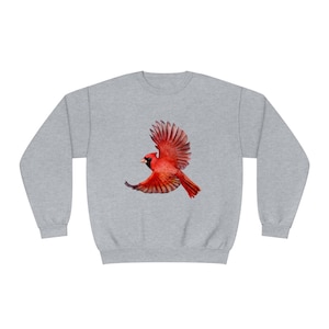 Unisex NuBlend® Crewneck Sweatshirt,Cardinal Sweatshirt, Bird Lover Gift, Cardinal Bird Shirt, Red Cardinal Bird,bird sweatshirt