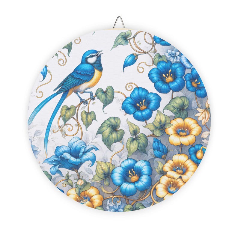 Blue Bird Wood Wall Sign: Rustic Floral Farmhouse Decor - Etsy