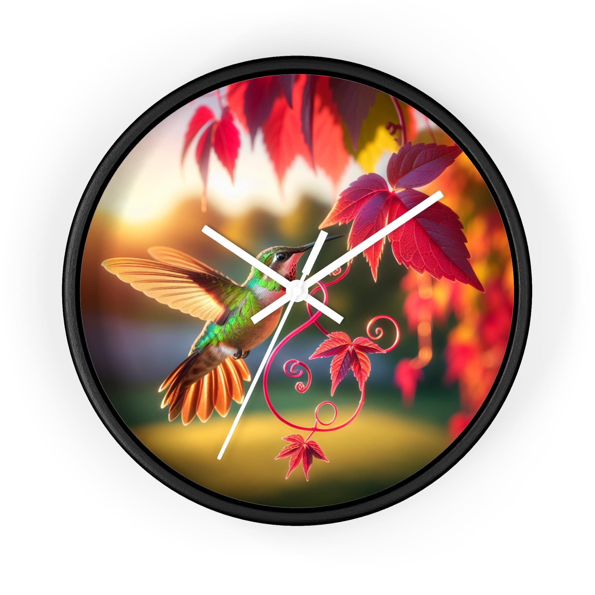 Hummingbird Wall Clock, Colorful Bird Lover Gift, Unique Home Decor ...
