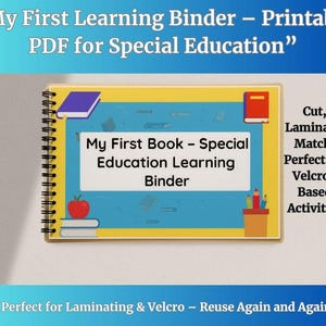 My First Learning Binder – Printable Busy Book for Autism, Special Education & Early Learners (PDF)
