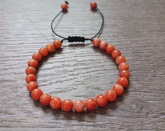 Orange Calcite Healing Bracelet made with 6mm Natural Orange Calcite Beads