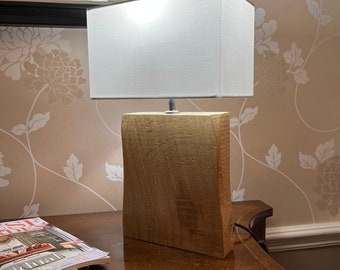 lamps made from reclaimed oak