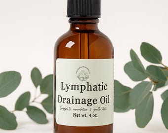 Aceite de drenaje linfático artesanal / Desintoxicación herbal natural, circulación y alivio de la hinchazón