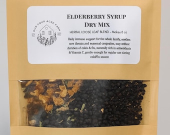 Organic Elderberry Syrup Dry Mix: DIY Herbal Immune Support
