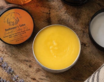 Beekeeper’s Salve | Propolis, Honey & Beeswax Skin Balm | Natural Moisturizing Balm for Dry, Cracked