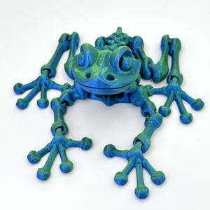 Flexi Factory Print-in-Place Skeleton Frog || Frog - Articulating Sensory Fidget Toy