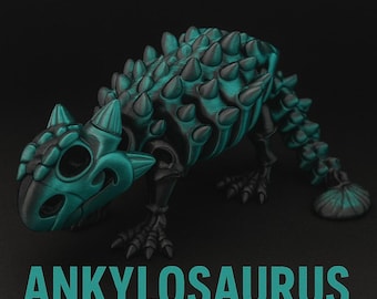 Flexi Factory Print-in-Place Skeleton Ankylosaurus || Dinosaur - Articulating Sensory Fidget Toy