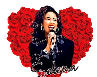 Selena Quintanilla PNG digitaal downloadbestand, sublimatie