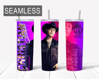 Christian Nodal Tumbler Wrap PNG-ontwerp: 20 oz l 30 oz-ontwerpen Naadloze sublimatie-ontwerpen, png-bekerontwerp